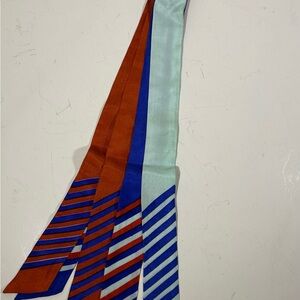 1900’s Vintage Striped Blue and Burgundy Silk Tri Tie